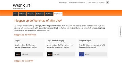 werkmap uwv inloggen.